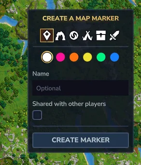 Waypoint creation dialog