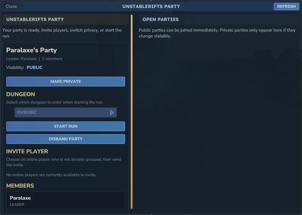 Party UI
