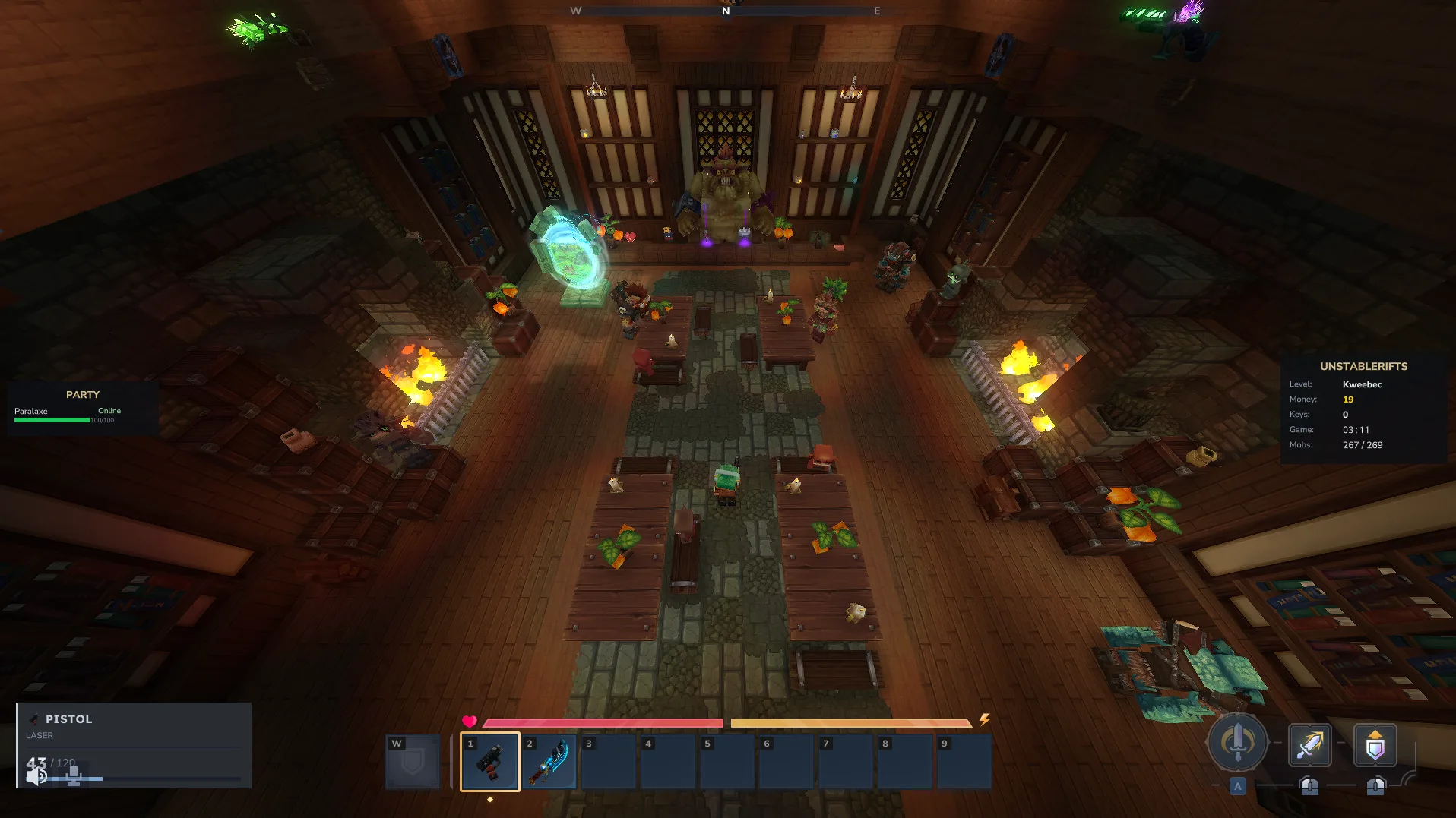 Shop room with shopkeeper